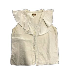 Vintage Ruffled Collar Blouse | Feminine Romantic Top | Size Small